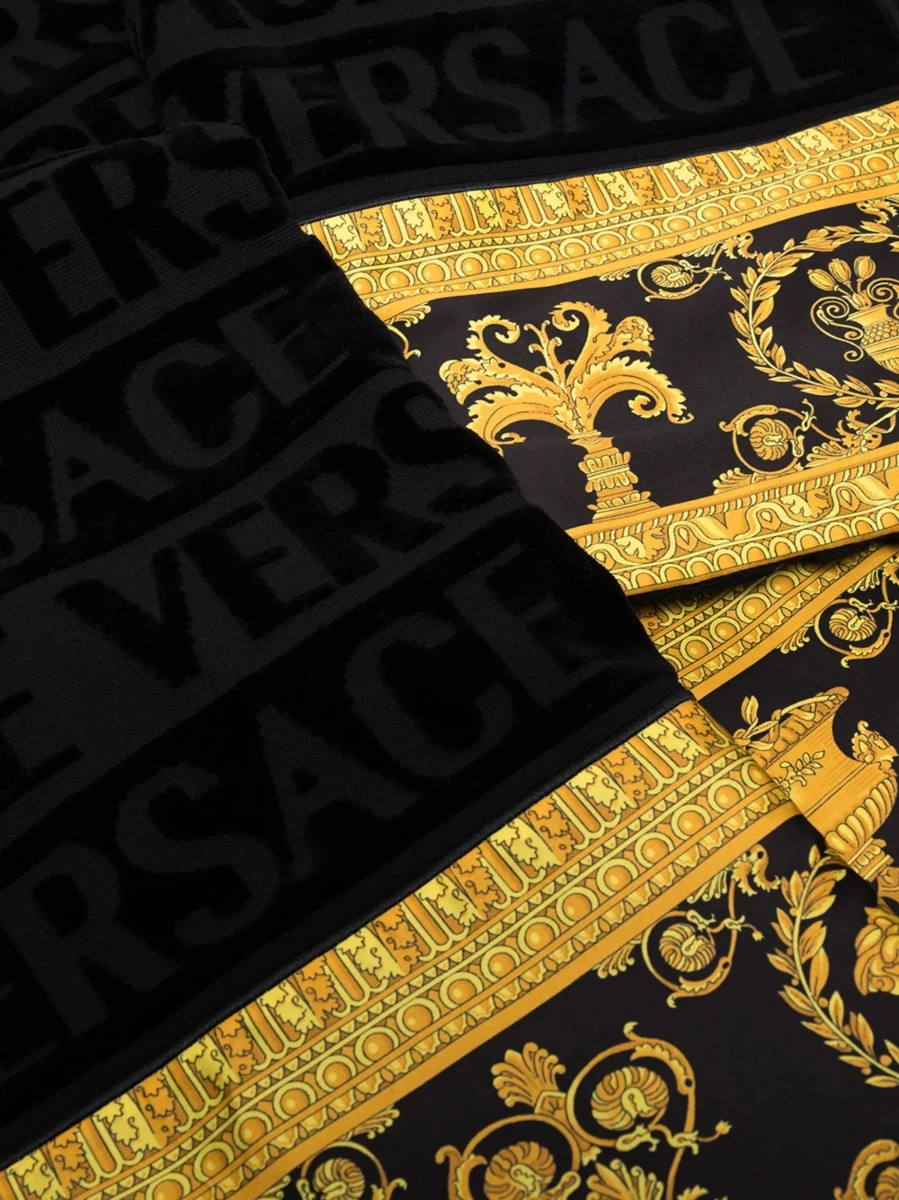 Prosoape de baie VERSACE HOME negre din bumbac - Img 3