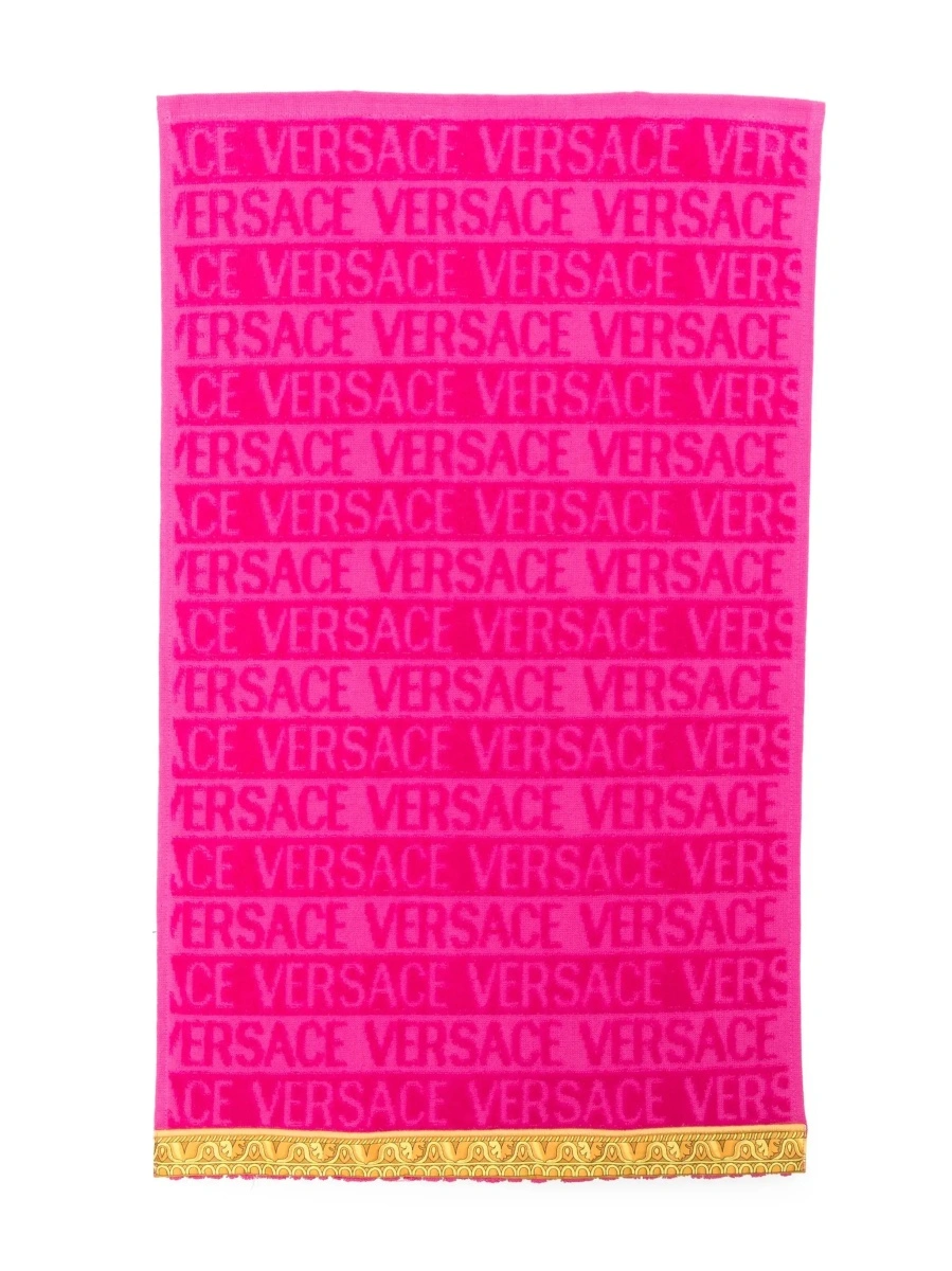 Prosoape de baie VERSACE HOME roz din bumbac - Img 4