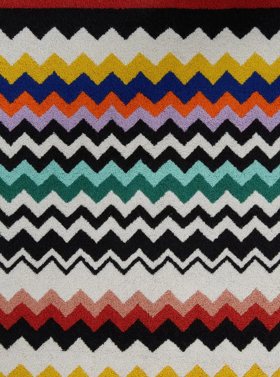 Prosop de baie MISSONI BEACHWEAR HOME multicolor din bumbac cu motiv zigzag - Img 4
