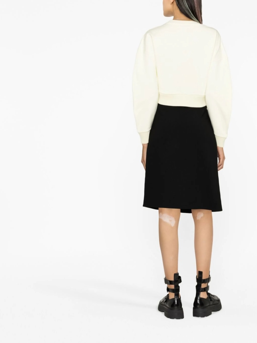 Pulover Alexander McQueen galben din vascoza si bumbac - Img 4