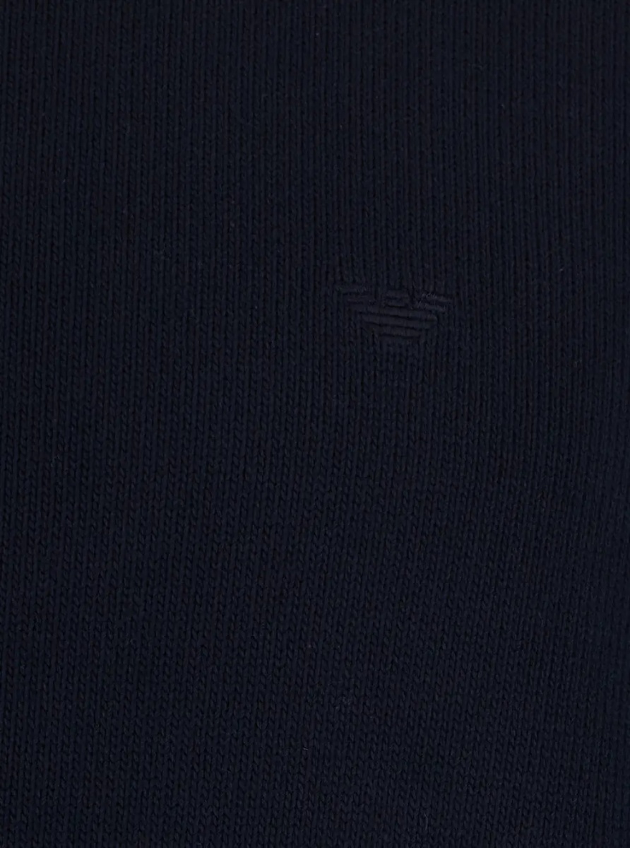 Pulover Blue Crew Neck Sweater with Knit Design in Cotton for Men - Img 3