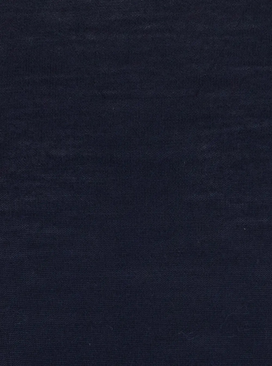 Pulover blue Crewneck sweater in wool for men - Img 3