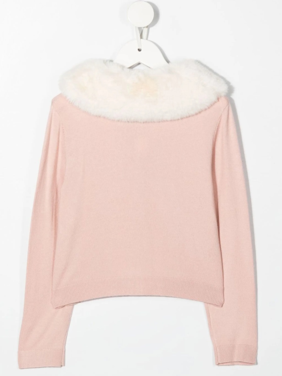 Pulover Blumarine roz din polyester si vascoza - Img 2
