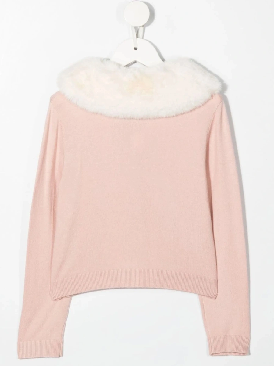 Pulover Blumarine roz din polyester si vascoza - Img 2