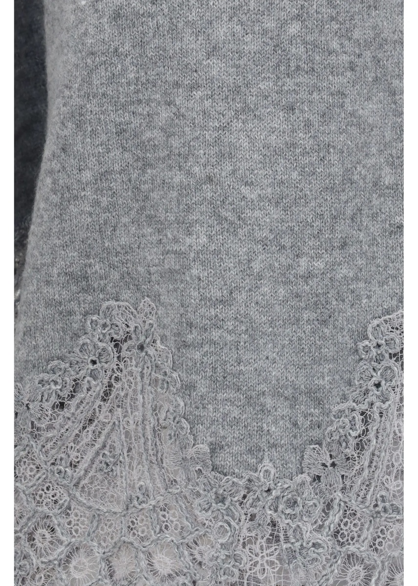 Pulover Boat neck lace Sweater - Img 3