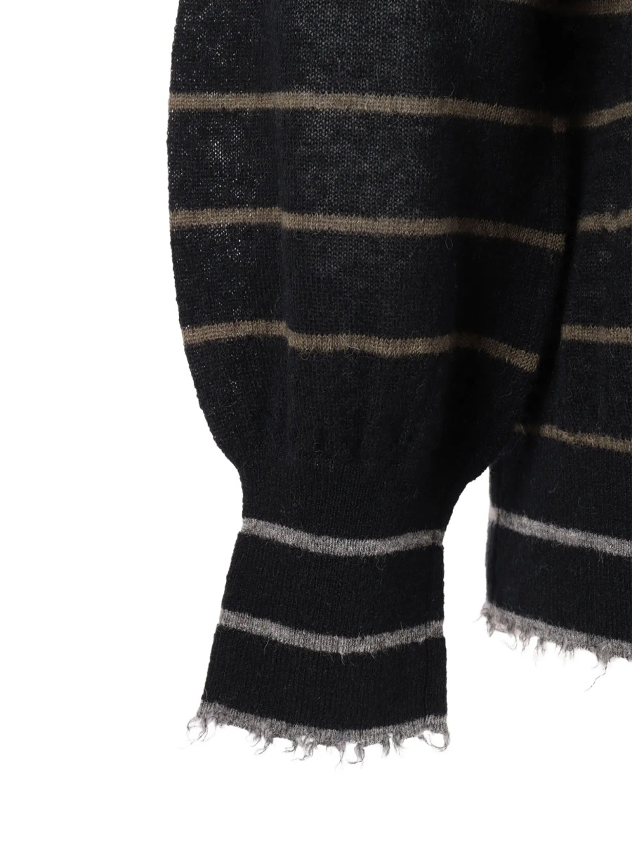 Pulover BOAT NECK SWEATER WITH FRINGED DETAILS - Img 3