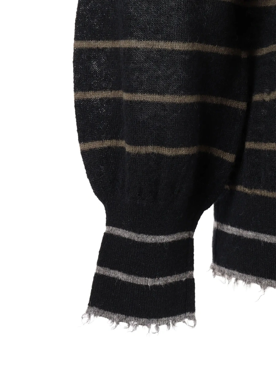 Pulover BOAT NECK SWEATER WITH FRINGED DETAILS - Img 3