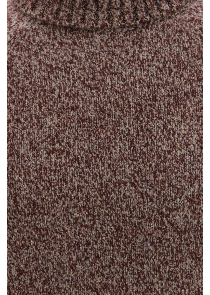 Pulover Brunello Cucinelli multicolor din lana si matase - Img 3