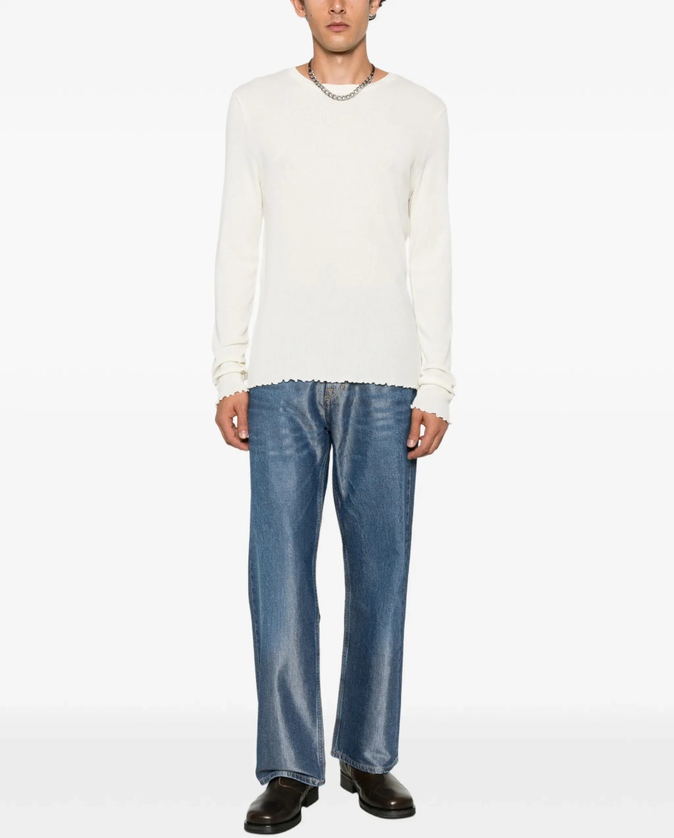 Pulover Cotton-blend long-sleeve Sweater - Img 4