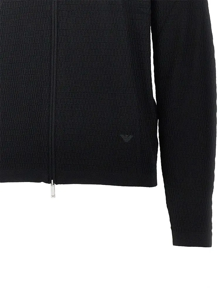 Pulover Emporio Armani negru din lana virgina - Img 2