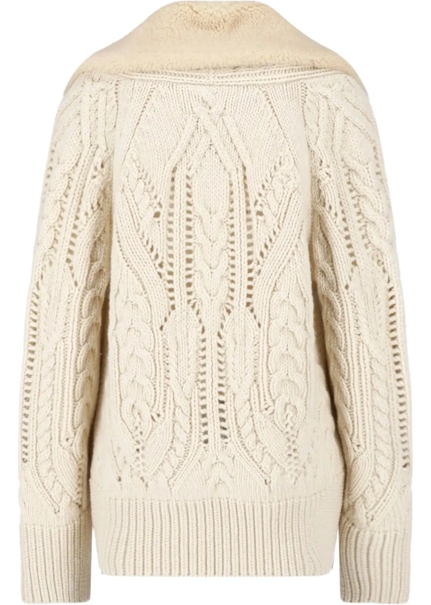Pulover Ermanno Scervino alb din lana virgina - Img 4