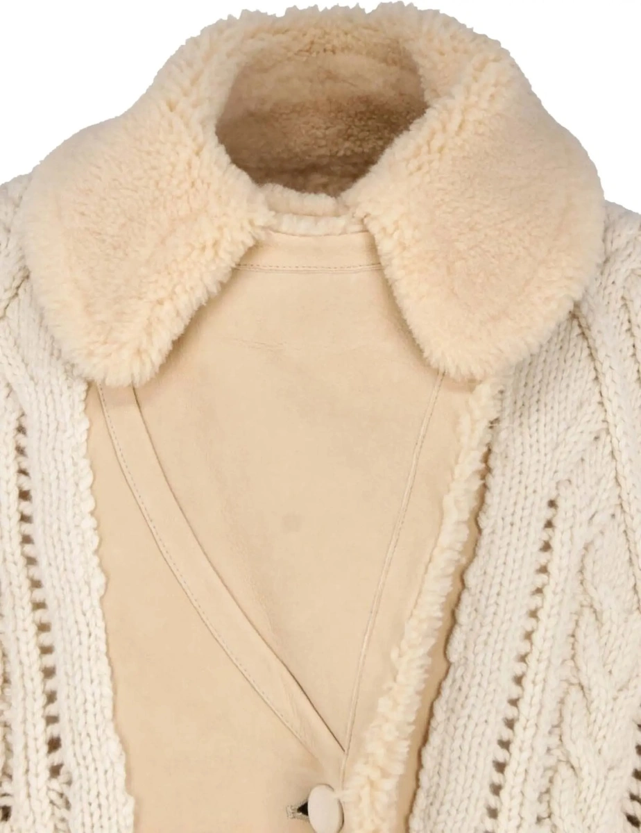 Pulover Ermanno Scervino alb din lana virgina - Img 8