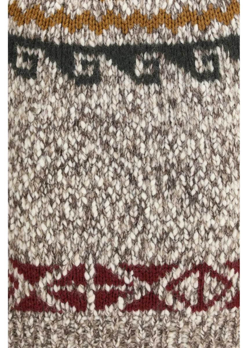 Pulover Geometric Jacquard Wool and Alpaca-Blend Sweater - Img 3