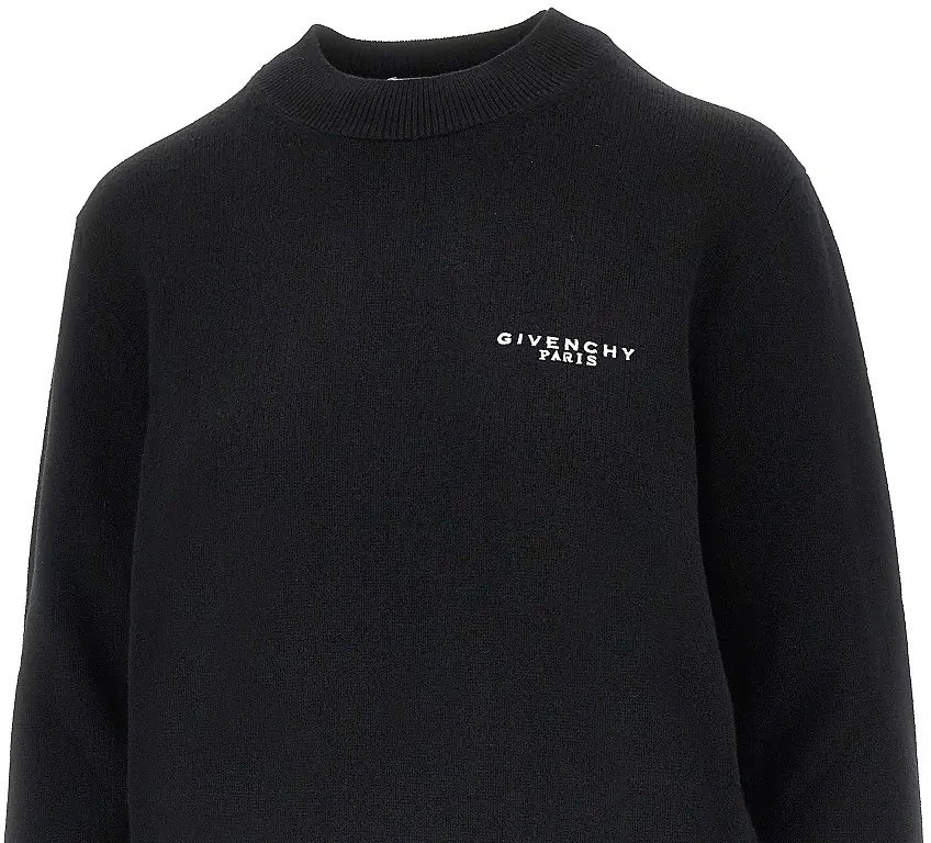 Pulover Givenchy negru din casmir si lana - Img 2