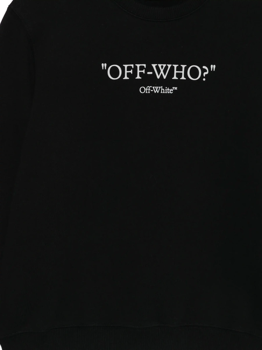 Pulover Off-White negru din bumbac - Img 5