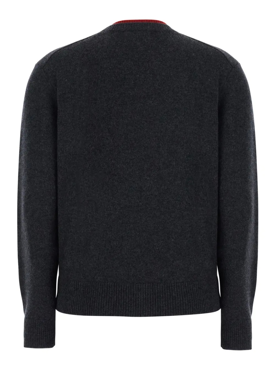 Pulover 'OTIS' Grey Sweater with Contrasting Collar in Cashmere for Women - Img 2