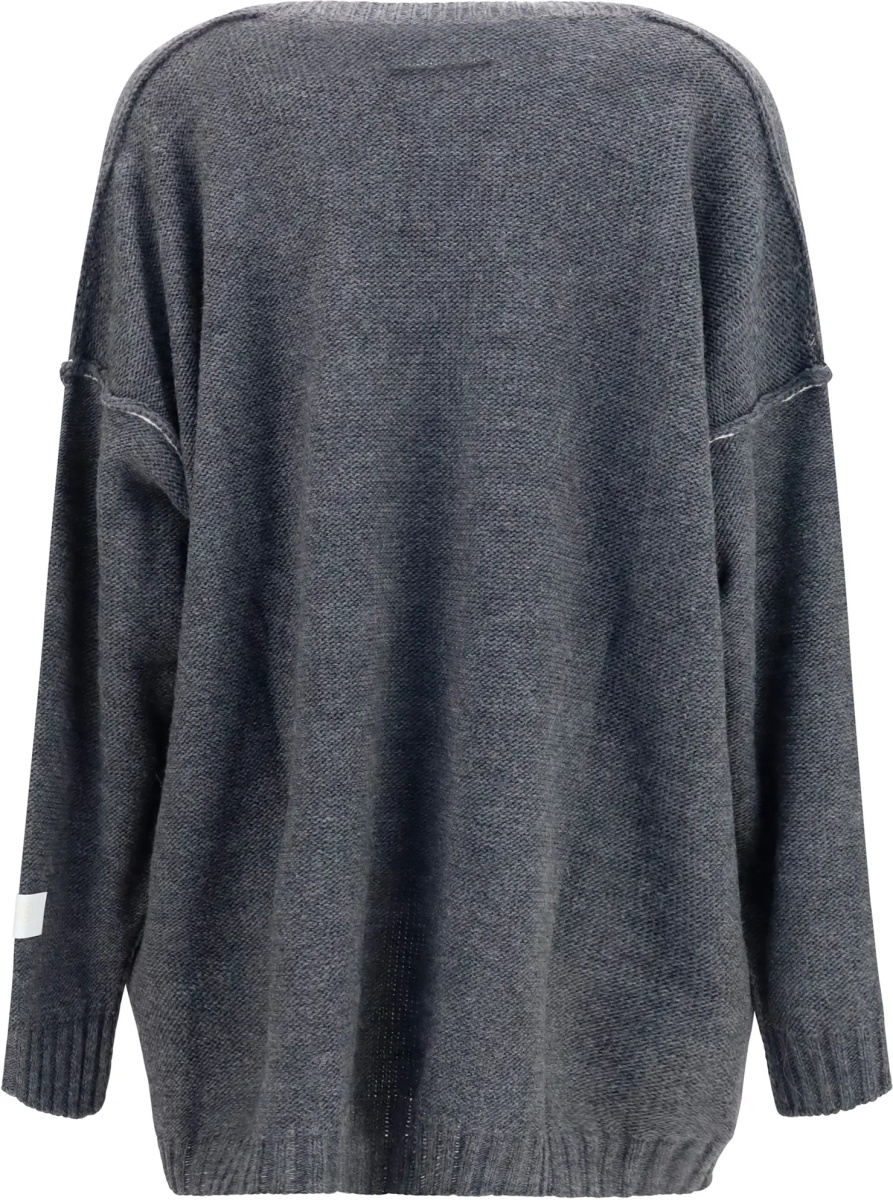 Pulover Oversized V-neck Sweater - Img 2
