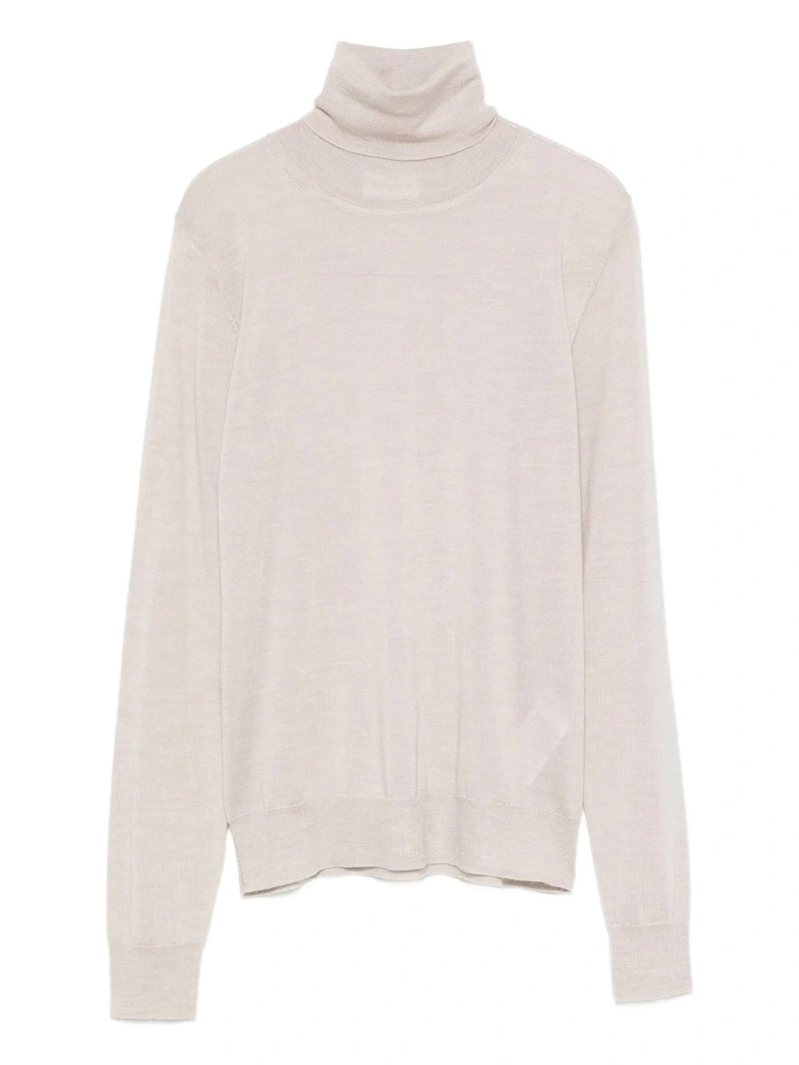 Pulover P.A.R.O.S.H. Beige Turtleneck Sweater in Wool Blend Woman - Img 8