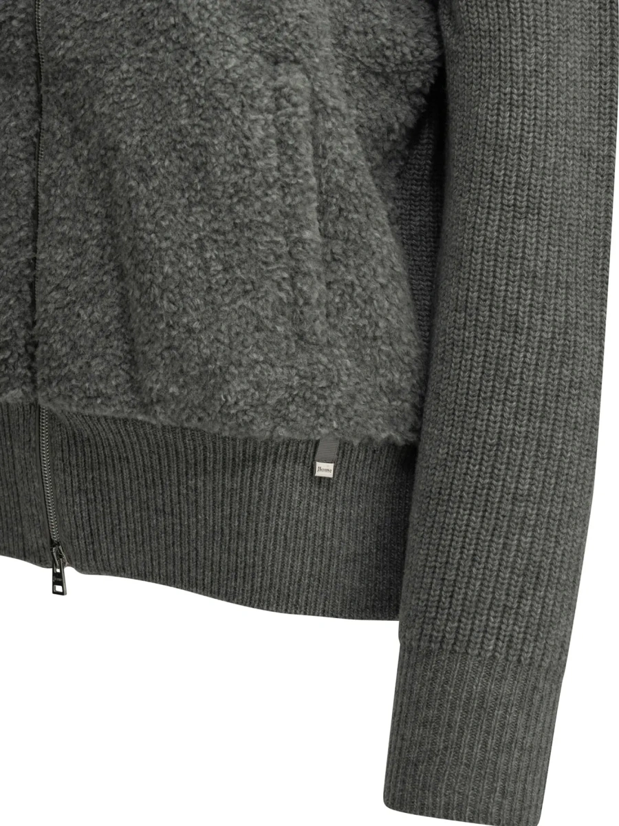 Pulover Pure wool zip-up sweater - Img 4