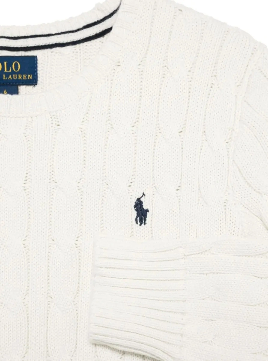 Pulover Ralph Lauren alb din bumbac - Img 3