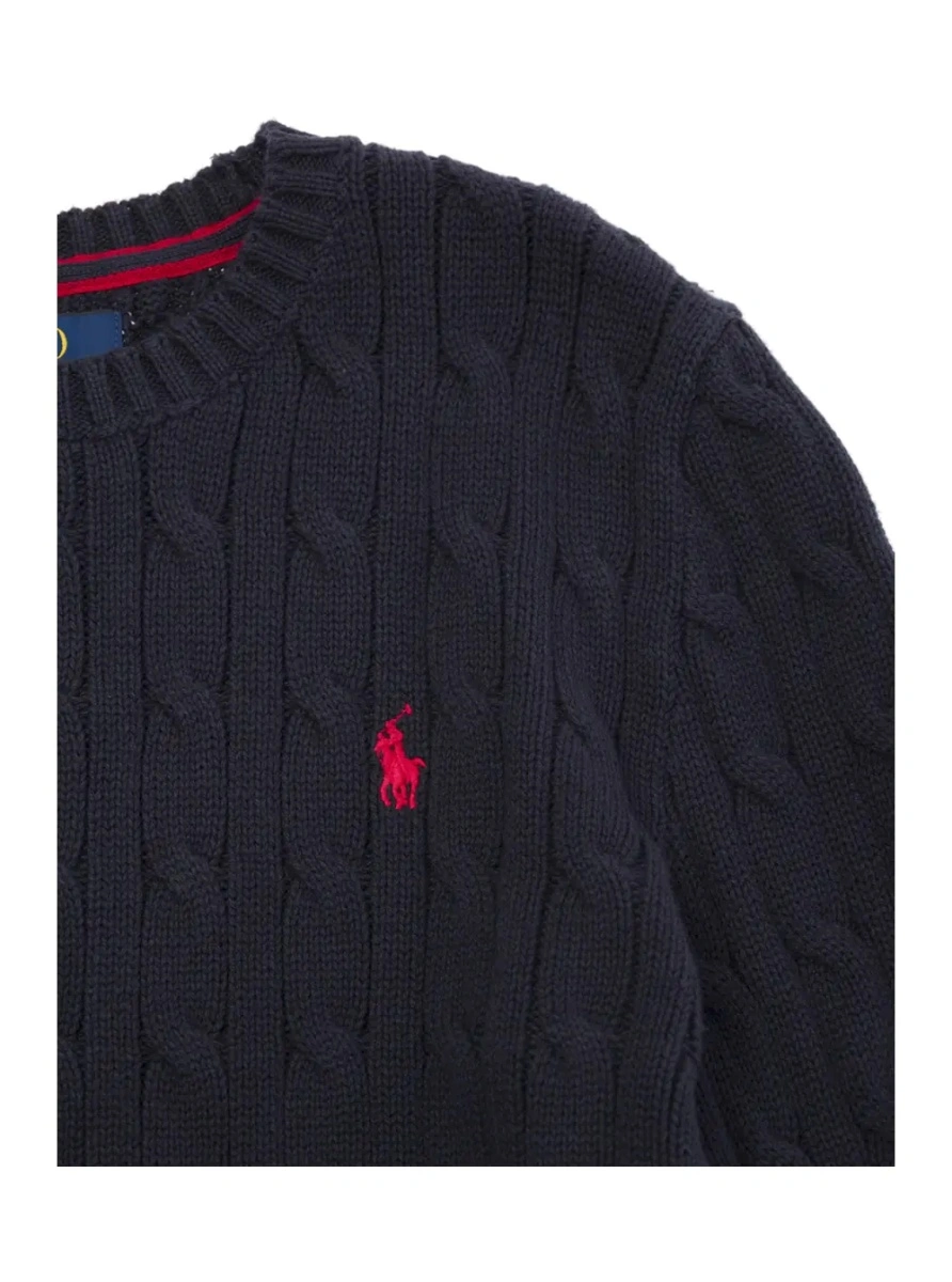 Pulover Ralph Lauren albastru din bumbac - Img 3