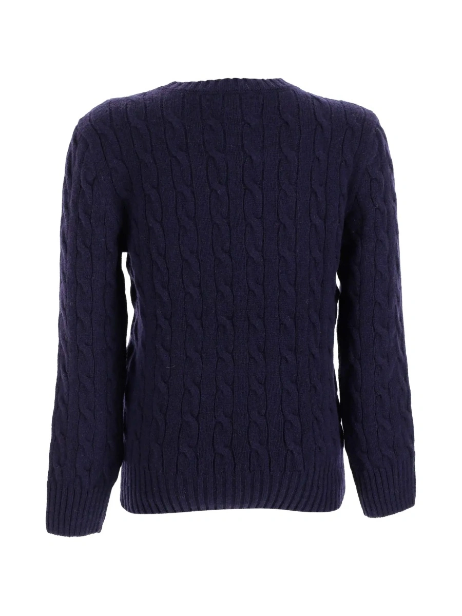 Pulover Ralph Lauren albastru din lana si casmir - Img 4