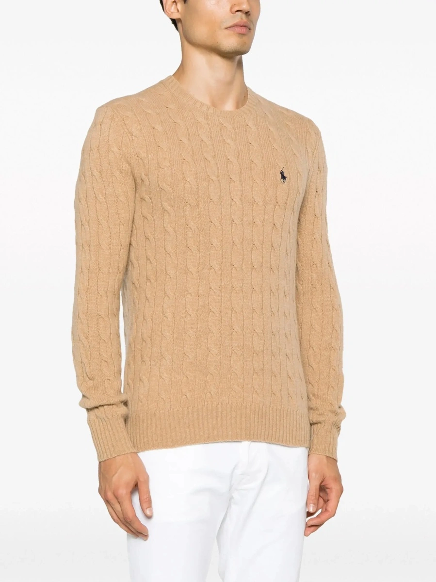 Pulover Ralph Lauren bej din lana si casmir - Img 5