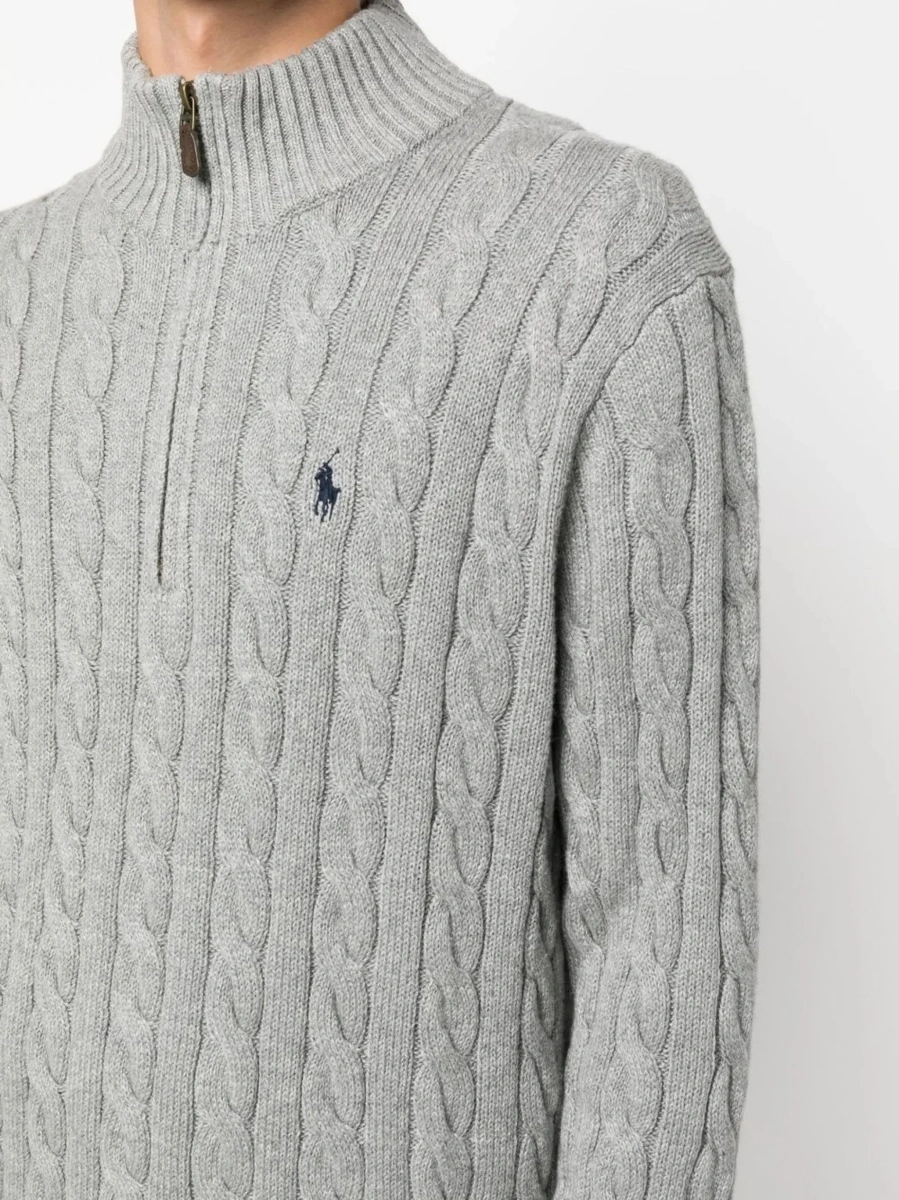 Pulover Ralph Lauren gri din bumbac - Img 7