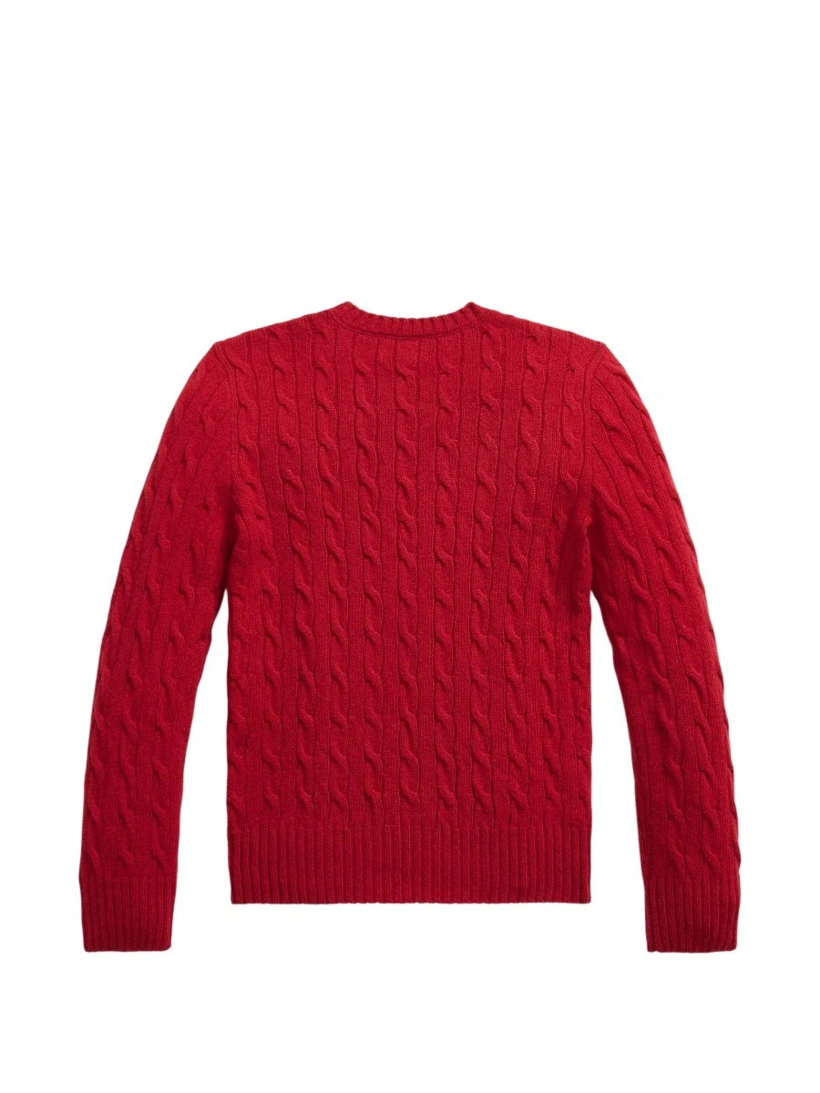 Pulover Ralph Lauren rosu din lana si casmir - Img 4