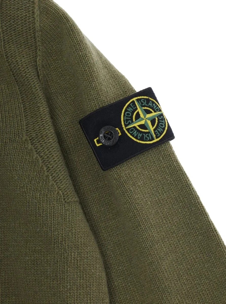 Pulover Stone Island verde din lana - Img 3