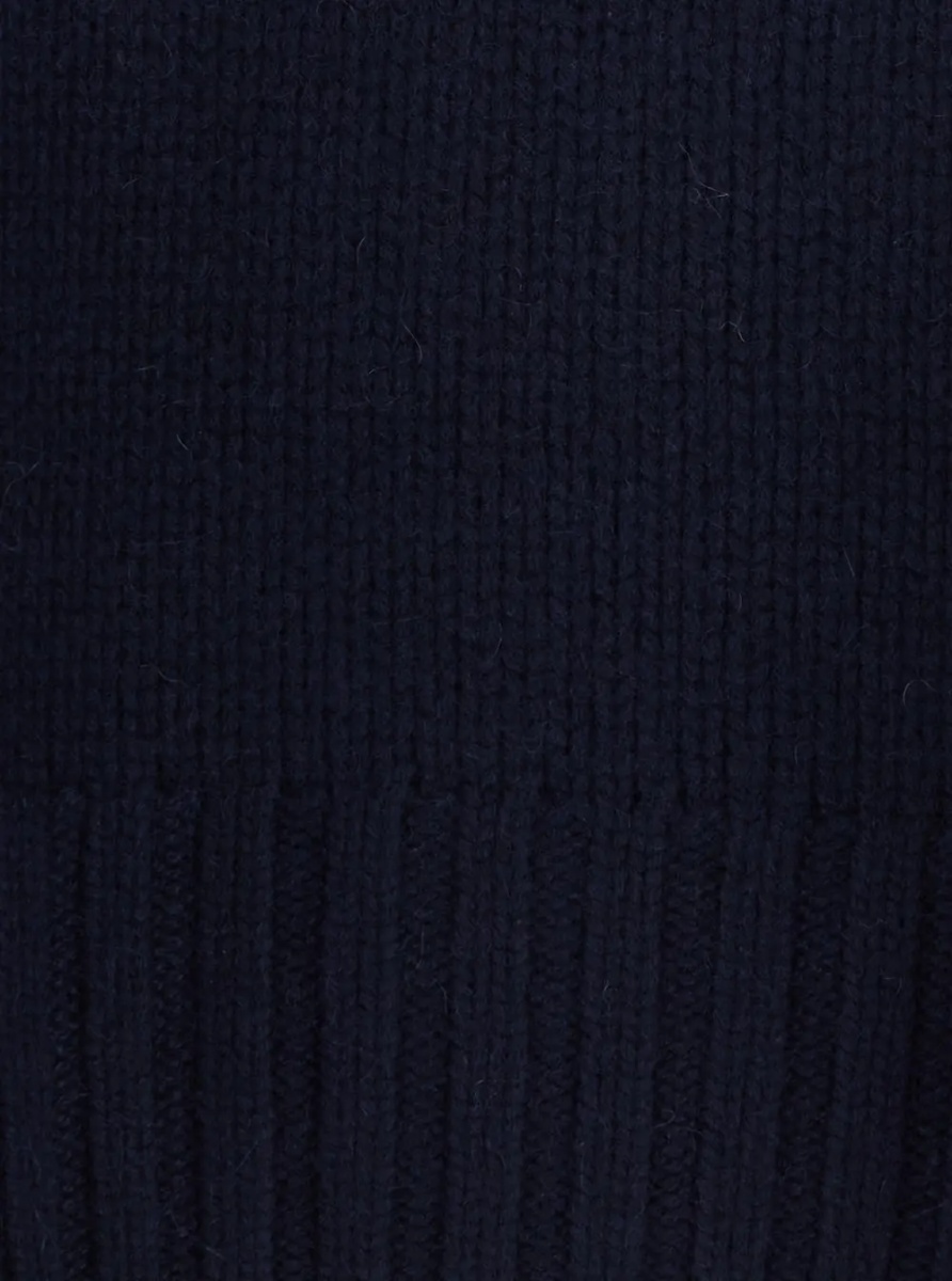 Pulover Sweater "GIRLFRINDED TURTLENECK" with high collar and long sleeves in blue cashmere for women - Img 3