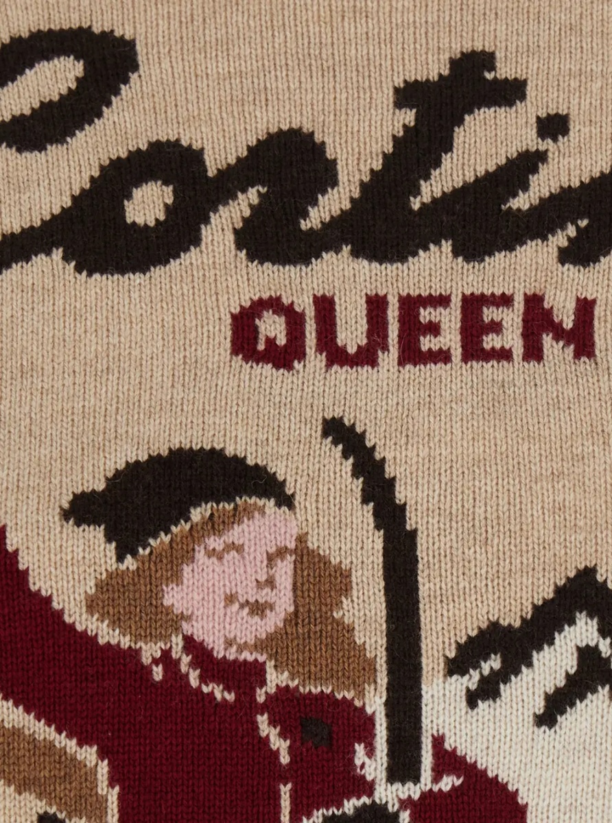 Pulover Sweater NEW QUEEN C - CORTINA QUEEN 11 with wool, viscose, polyamide and cashmere in beige for women - Img 3