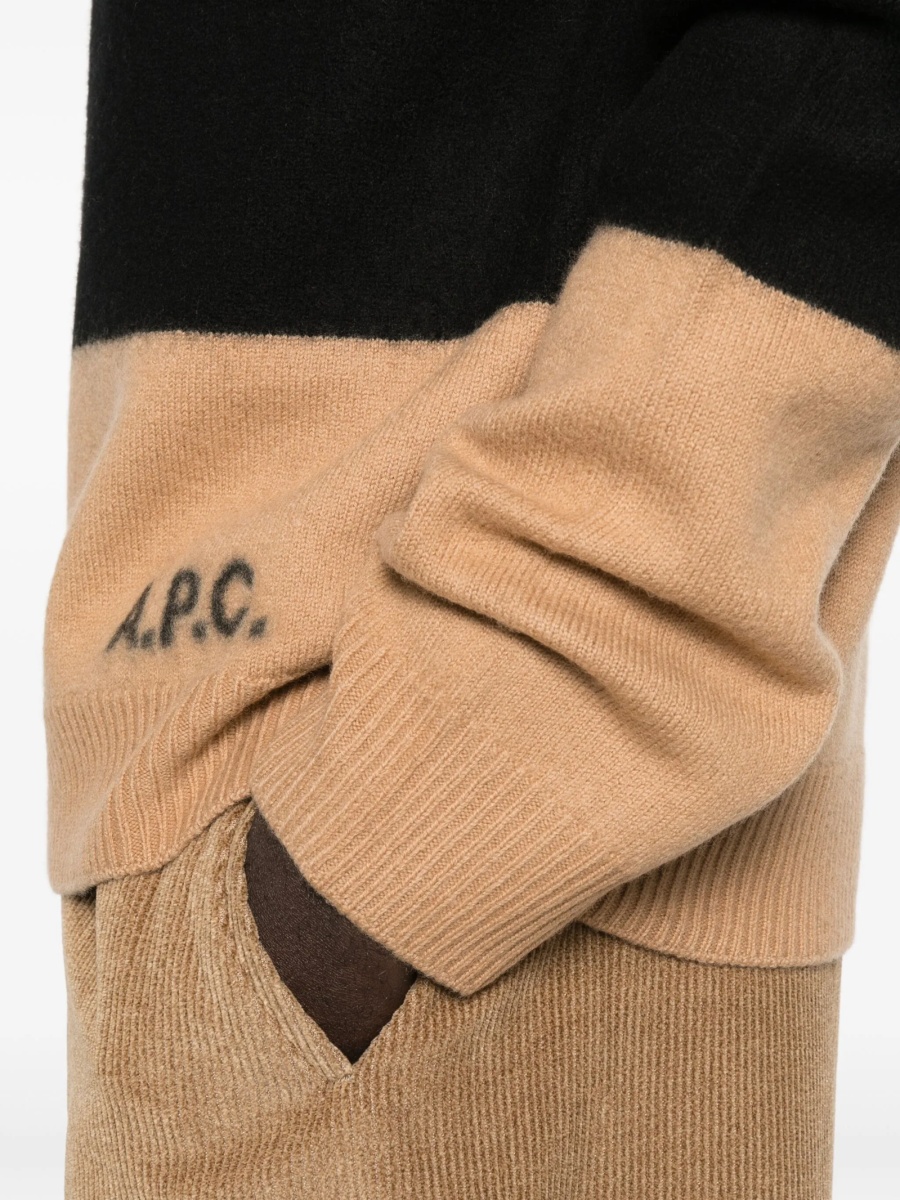 Pulover tricotat A.P.C. neutru - Img 5