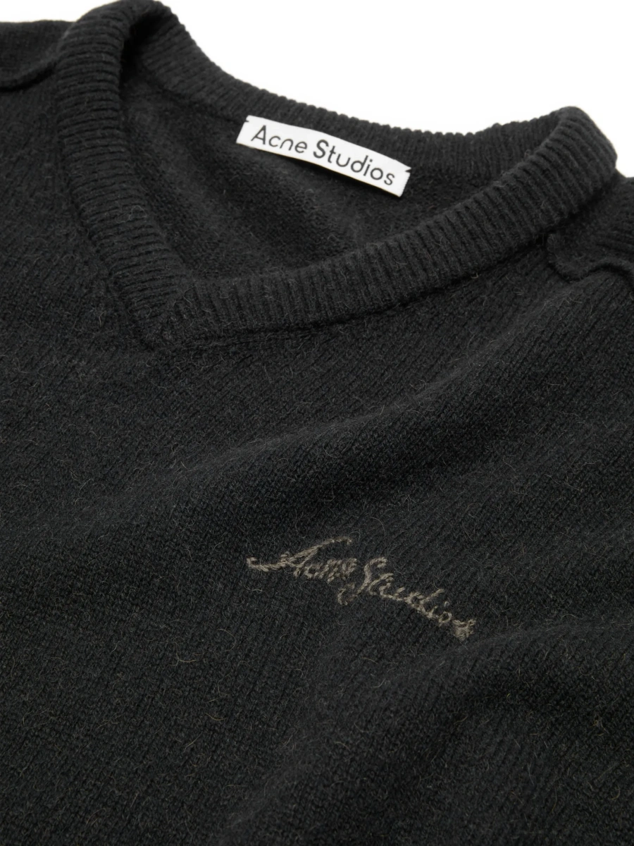 Pulover tricotat Acne Studios negru - Img 5