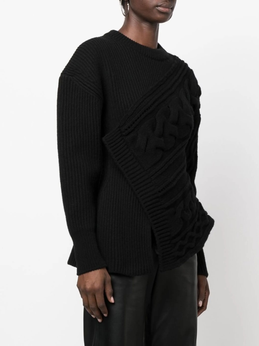 Pulover tricotat Alexander McQueen negru - Img 3