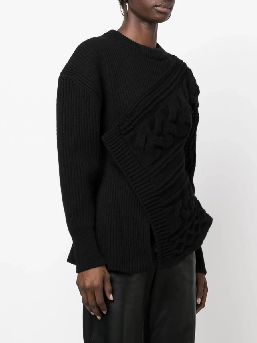 Pulover tricotat Alexander McQueen negru - Img 3