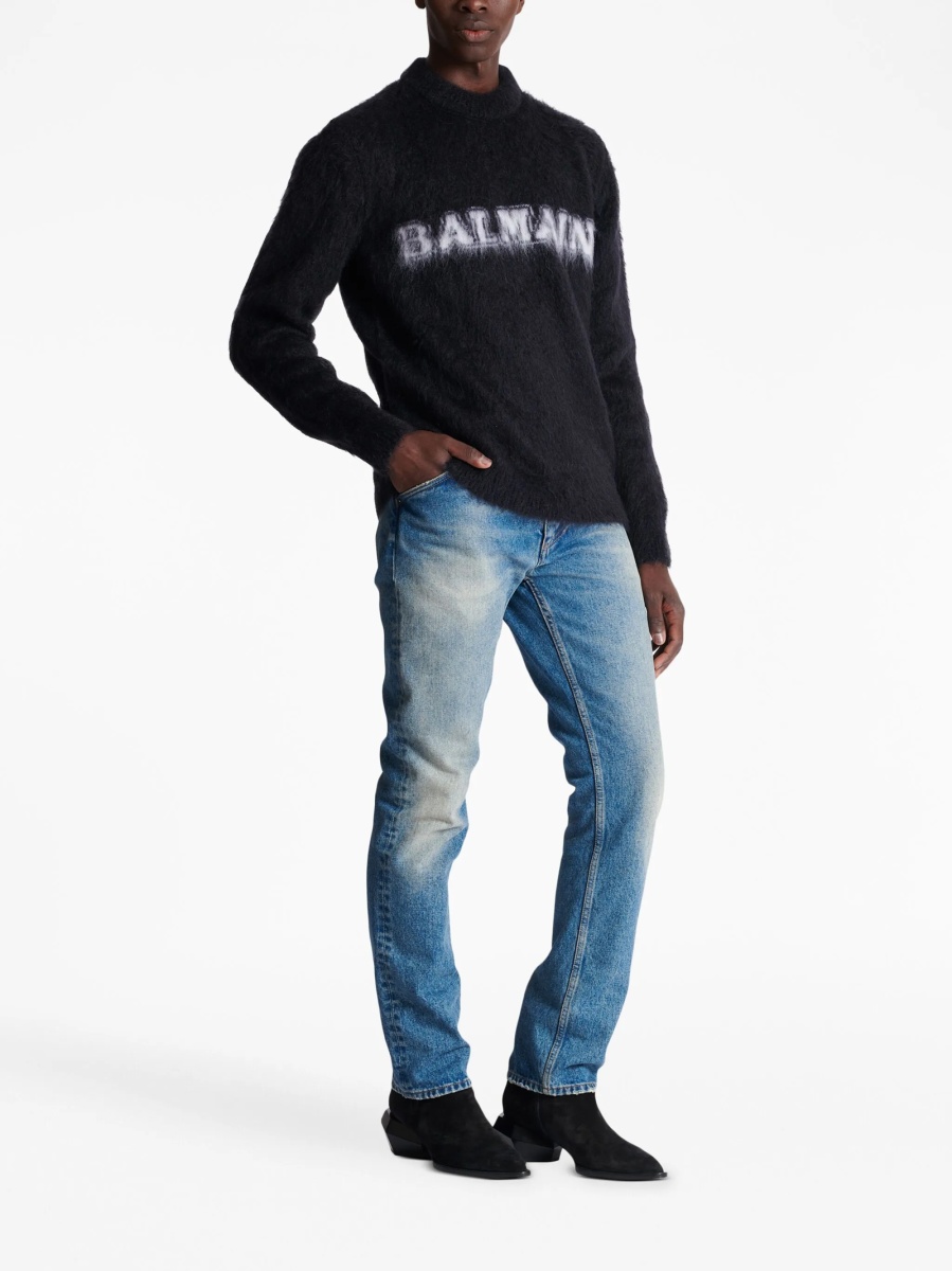 Pulover tricotat Balmain negru - Img 3