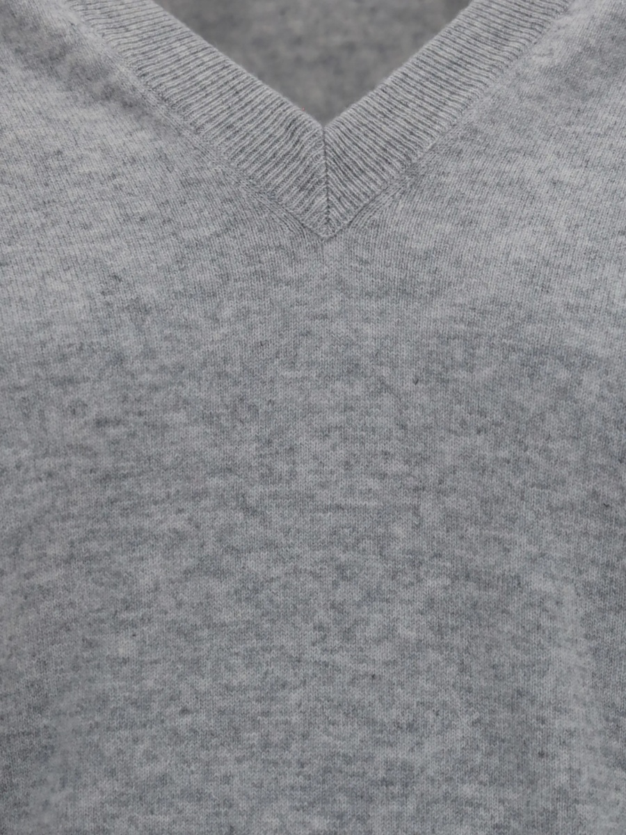 Pulover tricotat Brunello Cucinelli gri - Img 2