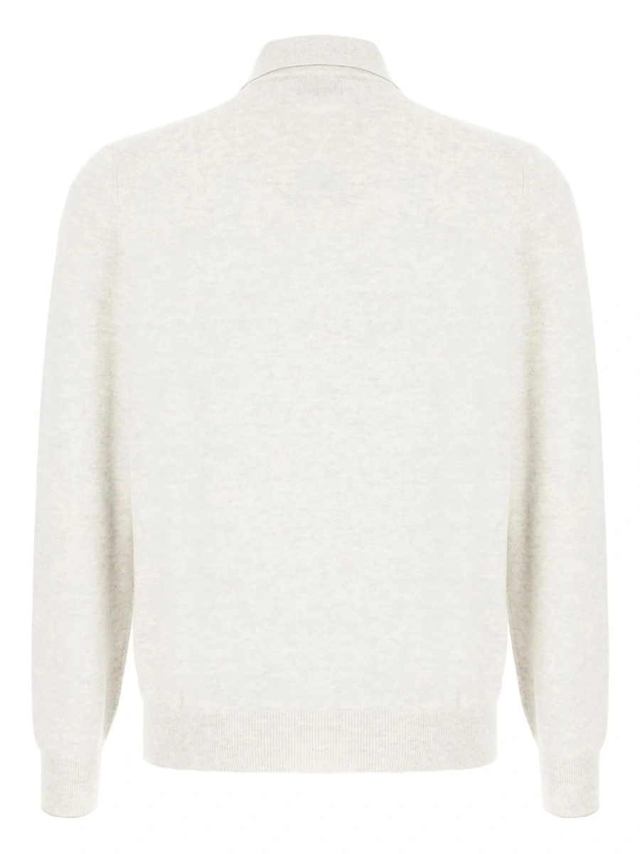Pulover tricotat Brunello Cucinelli gri - Img 2