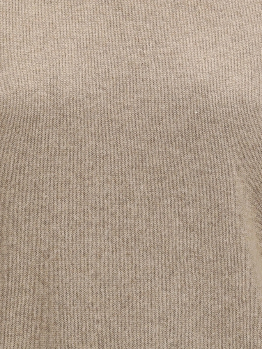 Pulover tricotat Brunello Cucinelli neutru - Img 3