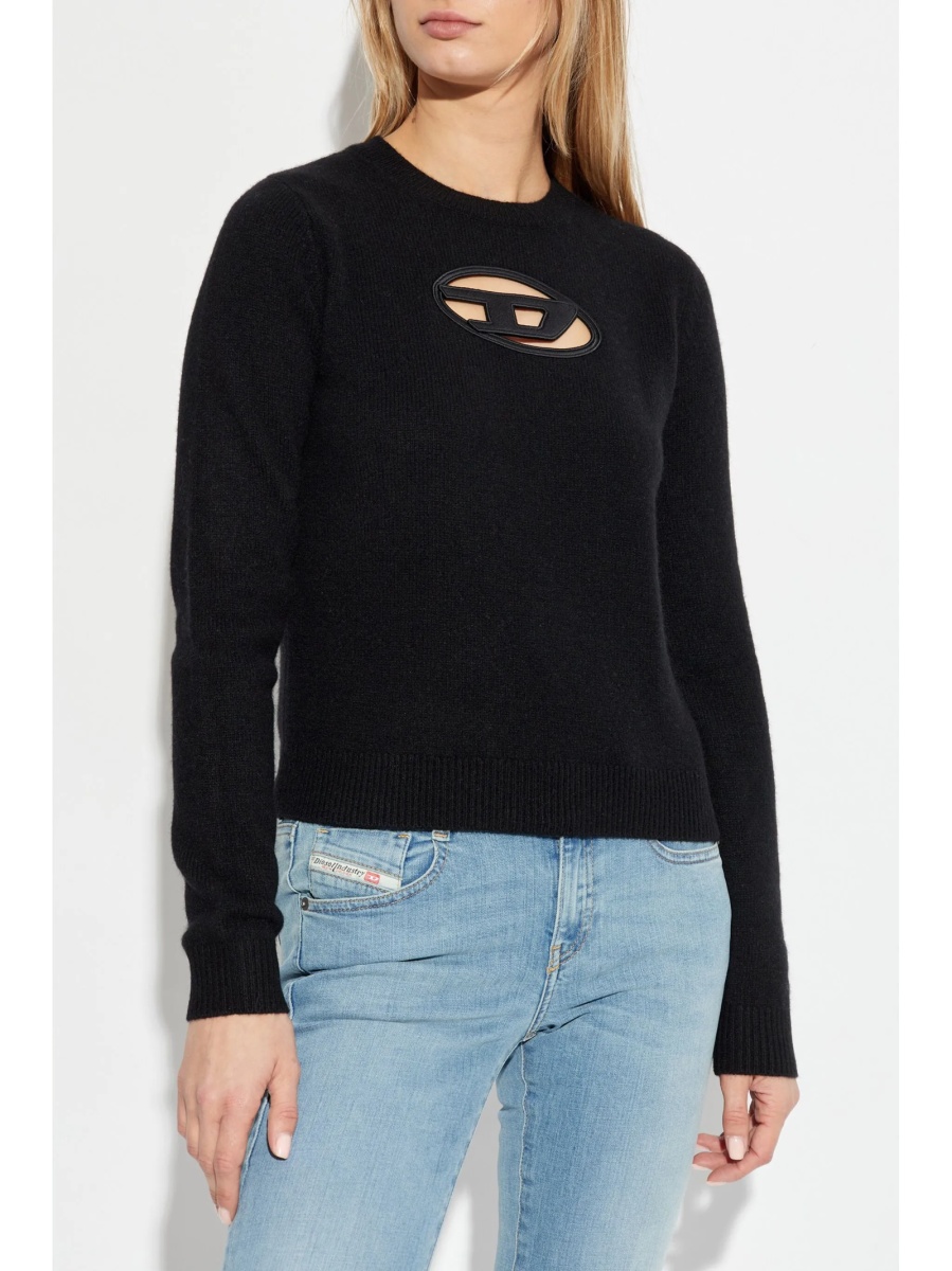 Pulover tricotat Diesel negru - Img 3