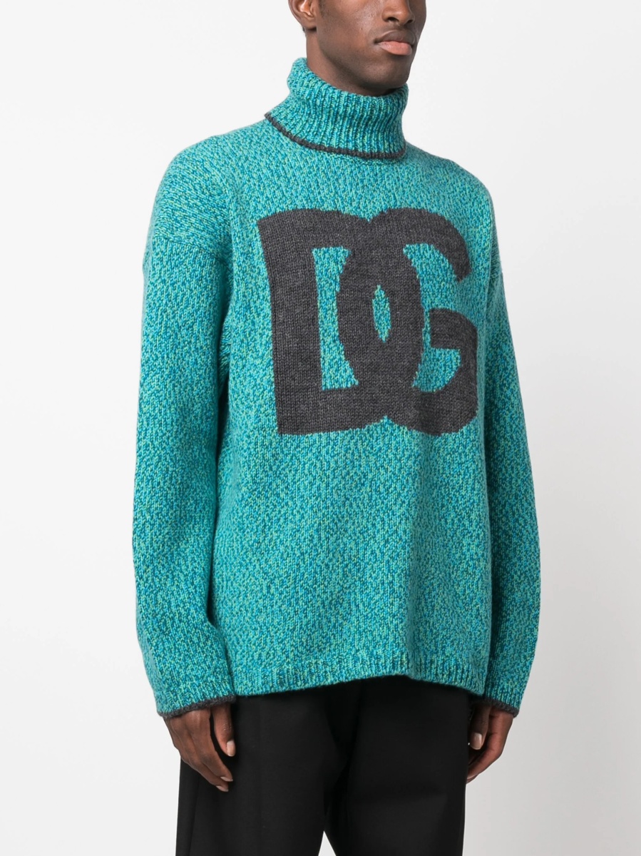 Pulover tricotat Dolce &amp; Gabbana verde - Img 3