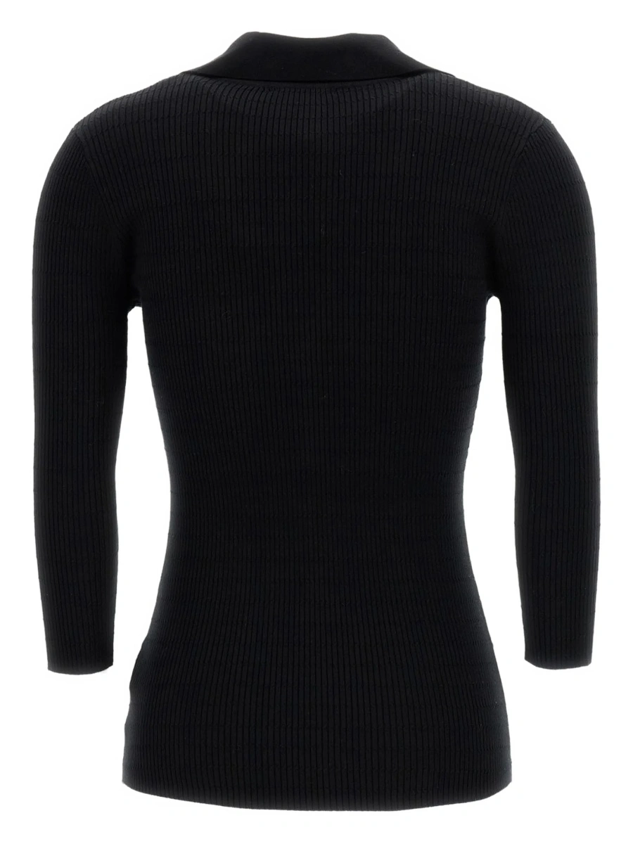 Pulover tricotat Elisabetta Franchi negru - Img 2