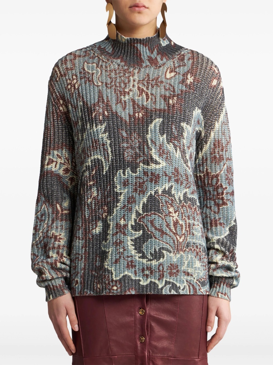 Pulover tricotat ETRO albastru - Img 3