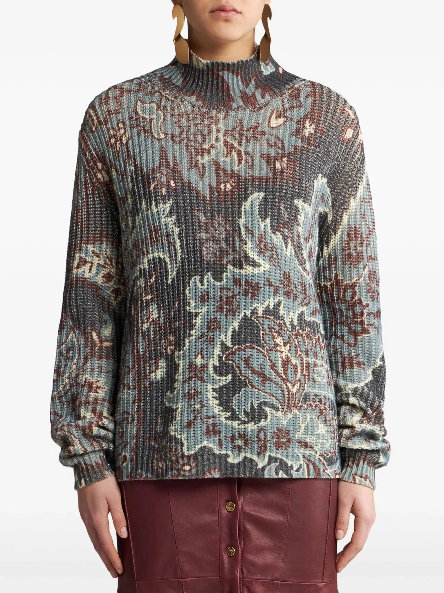 Pulover tricotat ETRO albastru - Img 3