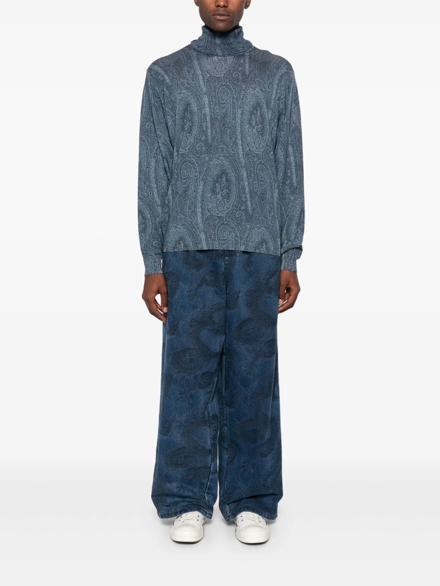 Pulover tricotat ETRO albastru - Img 2