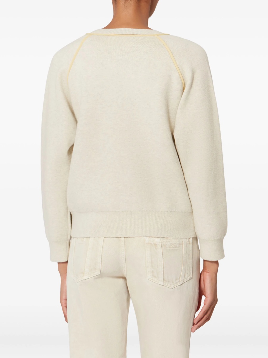 Pulover tricotat ISABEL MARANT ETOILE neutru - Img 4
