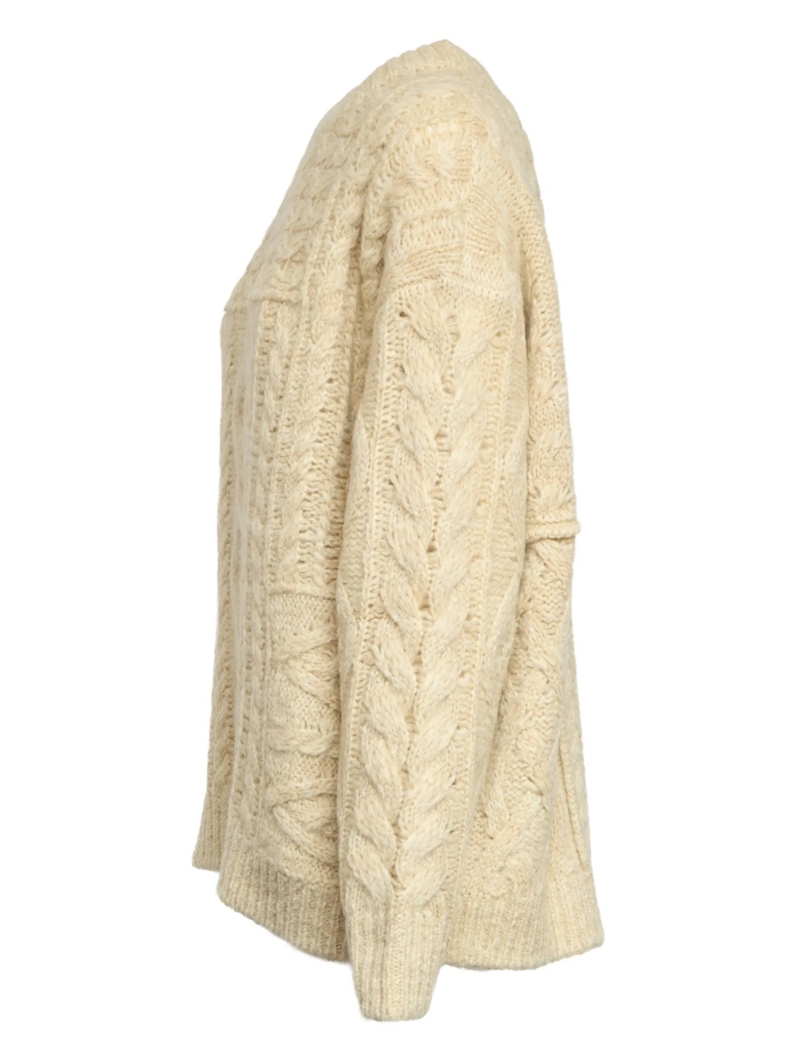 Pulover tricotat ISABEL MARANT ETOILE neutru - Img 3
