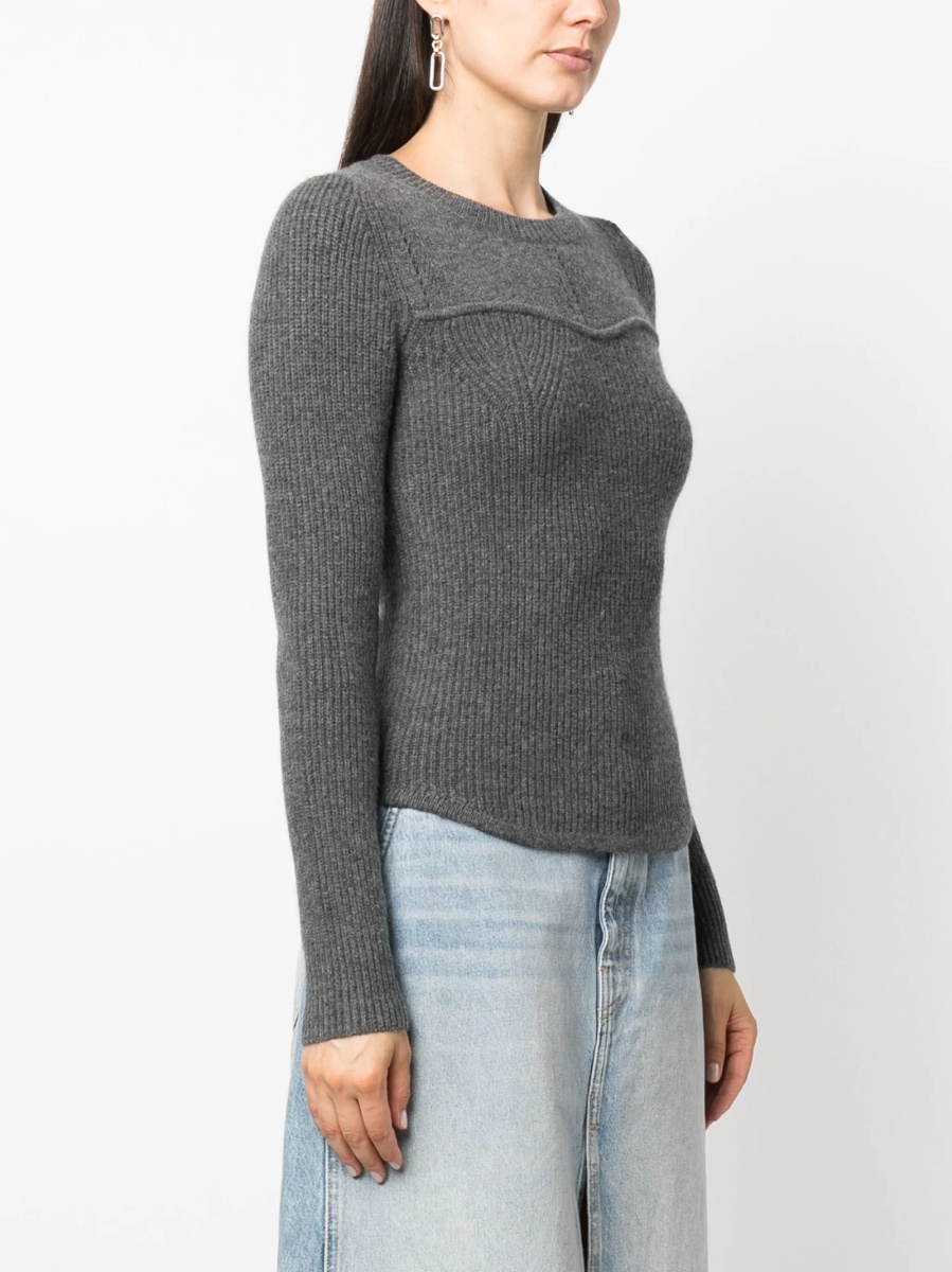 Pulover tricotat Isabel Marant gri - Img 3