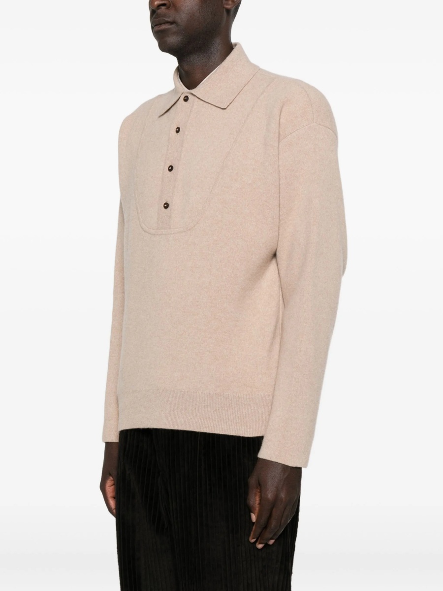 Pulover tricotat JACQUEMUS neutru - Img 3
